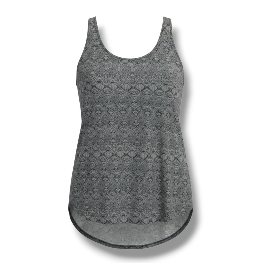 H&M Conscious Collection women's black white geometrical high low tank top small